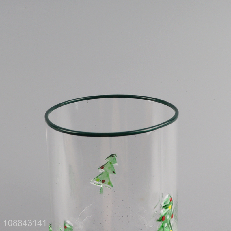 Latest products christmas series glass water mug water cup for sale