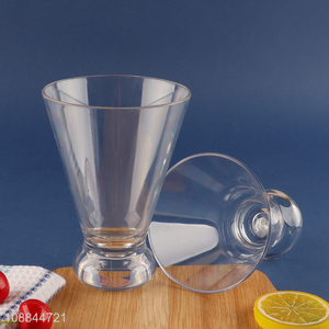 Good Quality Clear Acrylic Ice Cream Cup Footed Trifle <em>Bowl</em>