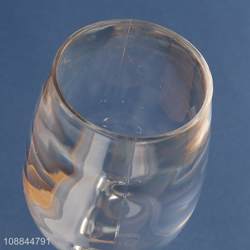 High Quality Sturdy Reusable Stemmed Acrylic Wine Glasses