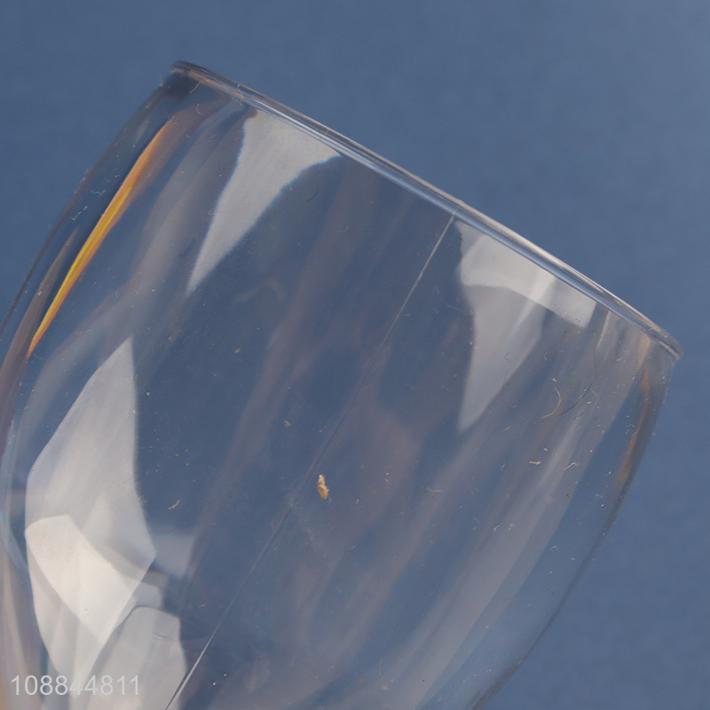 Hot Selling Acrylic Goblets Stemmed Plastic Wine Glasses