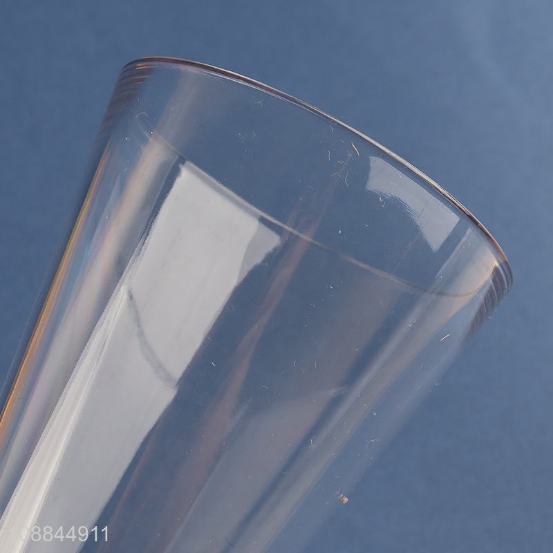 New Arrival Clear Footed Acrylic Juice Glasses Soda Glasses