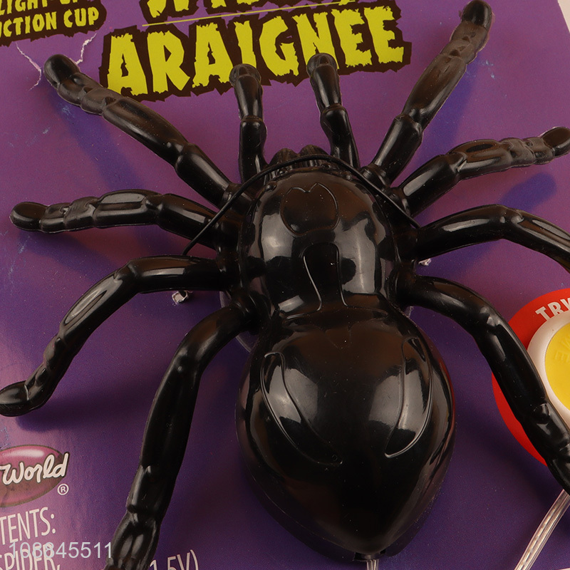 Top sale light-up suction cup spider toy for Halloween