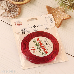 Best sale 25yards red gifts packaging ribbon wholesale