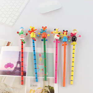 China Imports Wood-Cased Pencil with Cartoon Pencil Topper