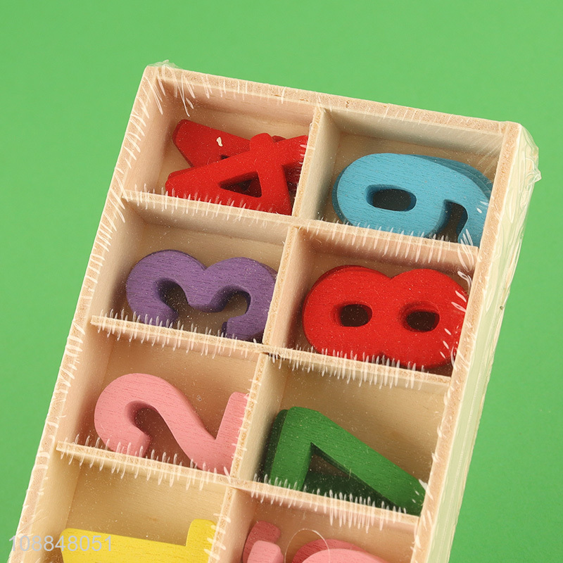Good quality colorful wooden numbers preschool learning toy