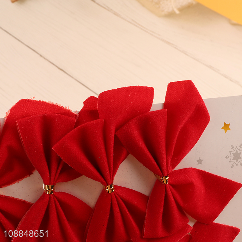 Online wholesale red bowknot hangings for christmas tree decoration