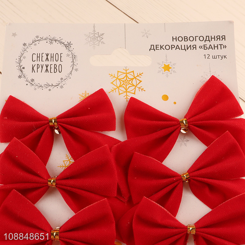 Online wholesale red bowknot hangings for christmas tree decoration
