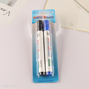Factory supply 2pcs low odor  fine tip whiteboard markers