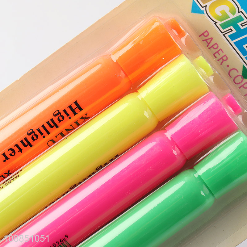 New product 4 colors highlighters set school classroom supplies