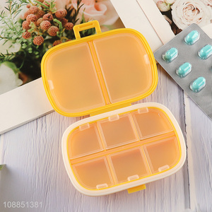 High quality 8 compartments travel <em>pill</em> organizer medicine <em>box</em>