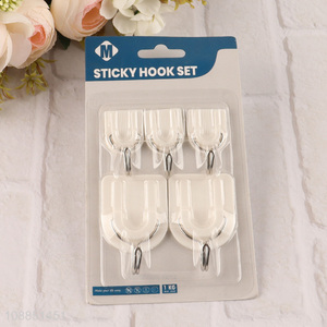 Wholesale 5-piece self adhesive wall hooks utility hooks for hanging