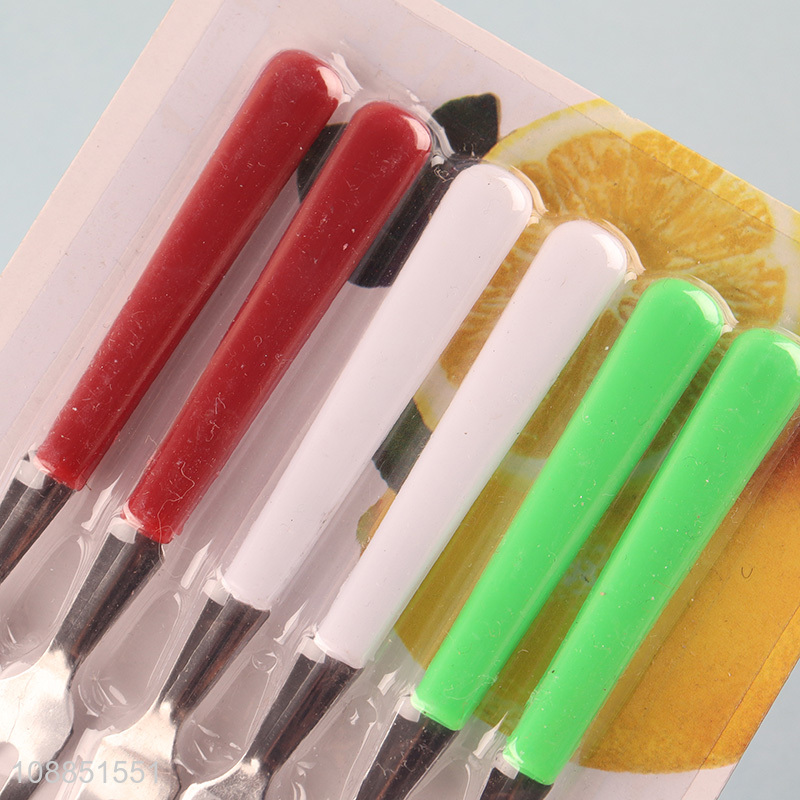 Online wholesale 6pcs stainless steel fruit forks appetizers forks