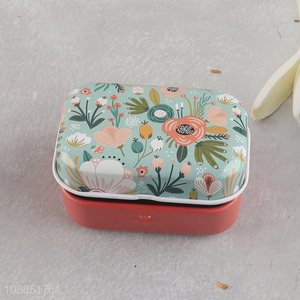 Hot selling mini tinplate <em>box</em> flower tin trinket <em>storage</em> container
