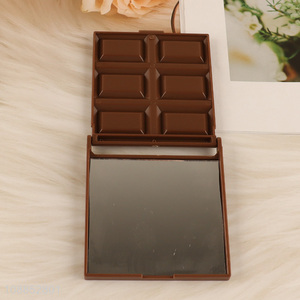 New product chocolate shape makeup mirror foldable compact mirror