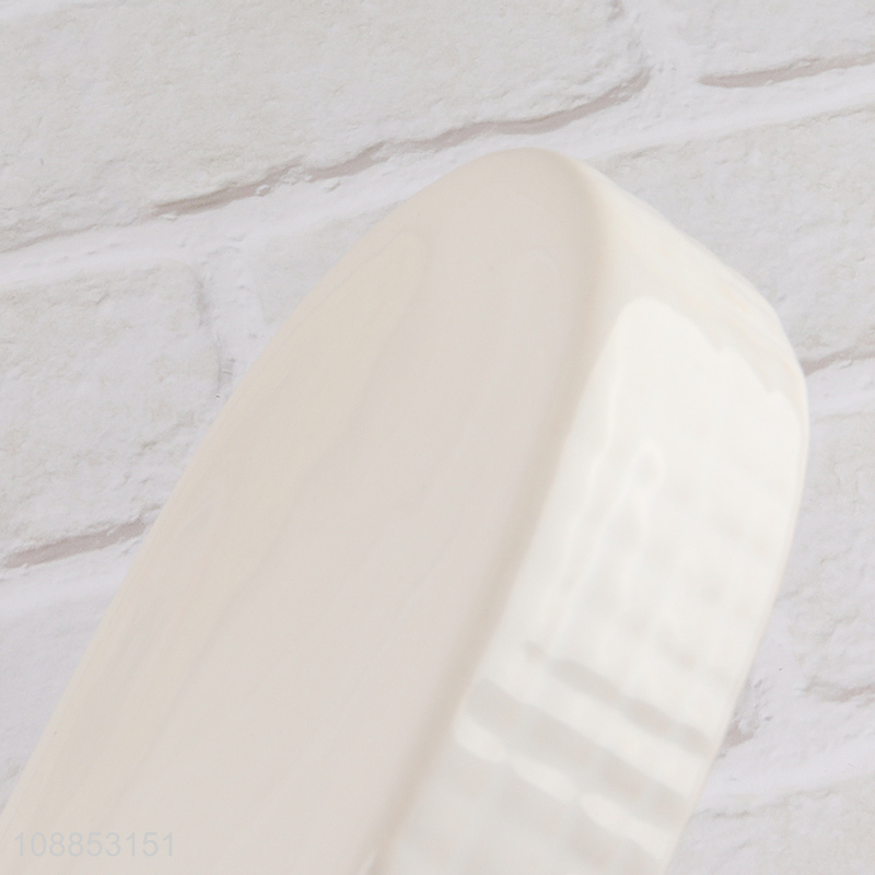 Good quality white ceramic soap box soap holder for bathroom