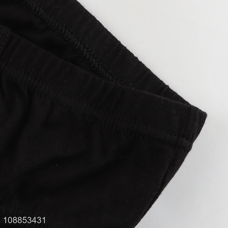 Good quality black elastic breathable children boys underwear