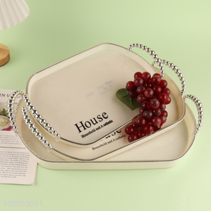 High quality luxury plastic fruit snacks serving tray with handles
