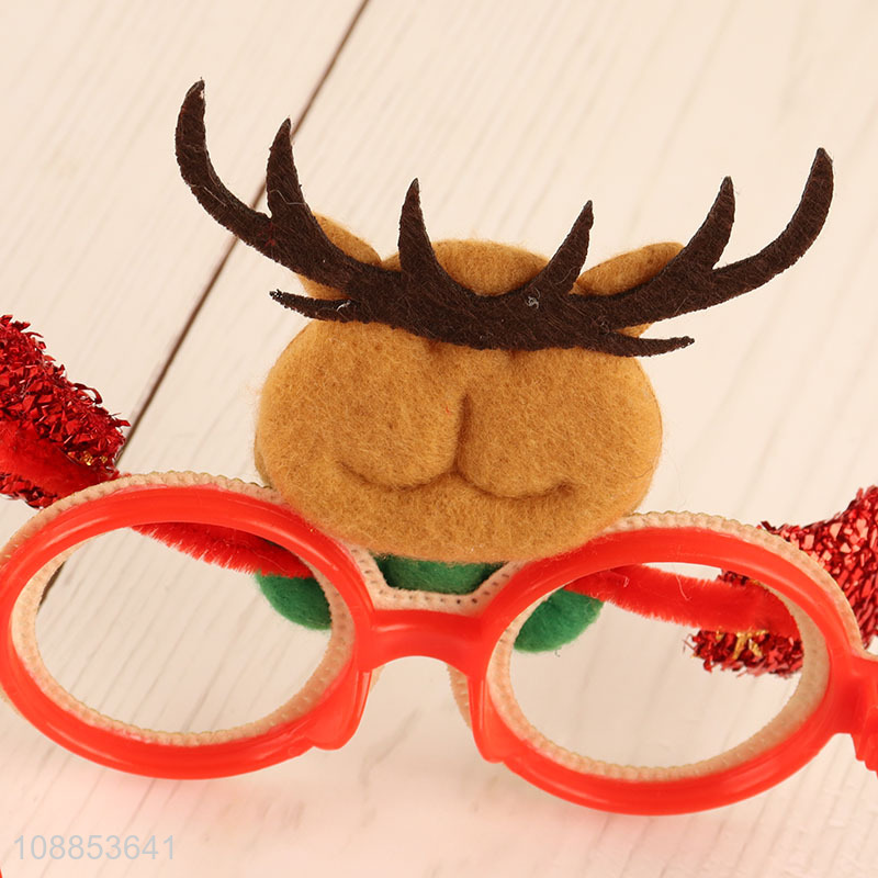 Hot Selling Glitter Christmas Reindeer Glasses for Kids Adults