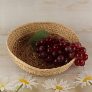 Hot selling multi-purpose hand-woven cane storage basket for shelves