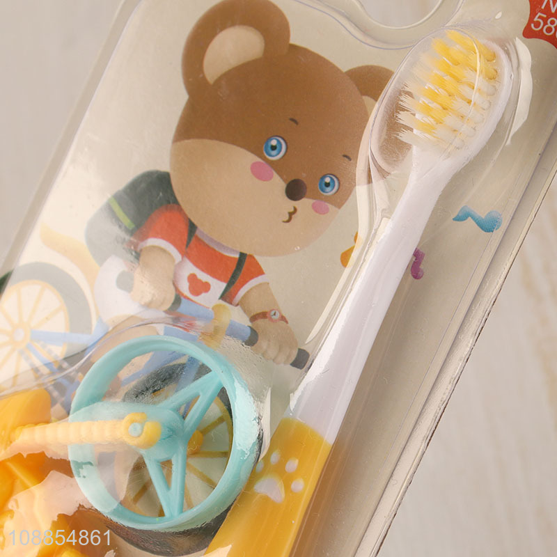 New Product Manual Plastic Children's Toothbrush with Toy