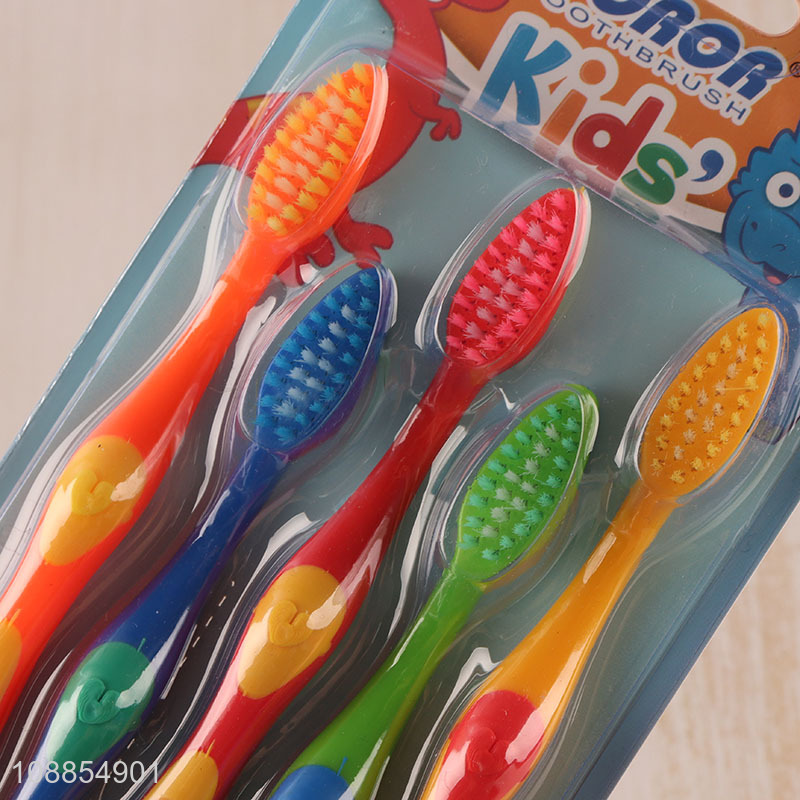 Wholesale 5pcs extra soft toothbrushes for kids age 3-8