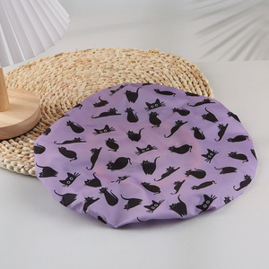 Factory supply purple bathroom accessories waterproof shower cap