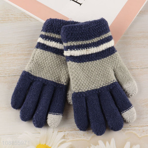 High quality <em>winter</em> warm knitted touch screen <em>gloves</em> for kids