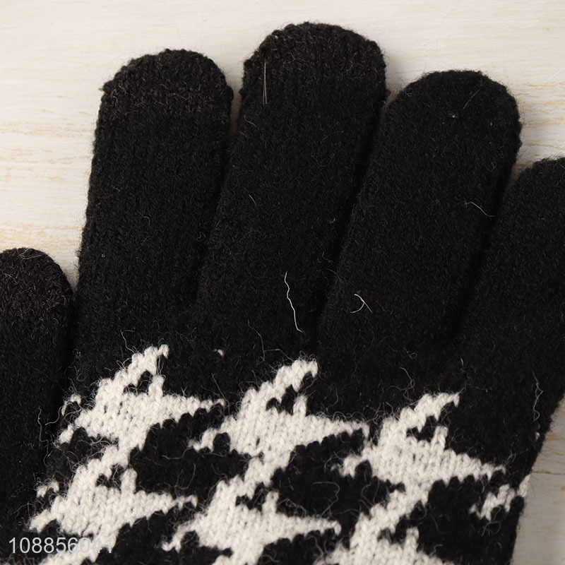 China imports winter warm soft strechy knitted gloves for women men