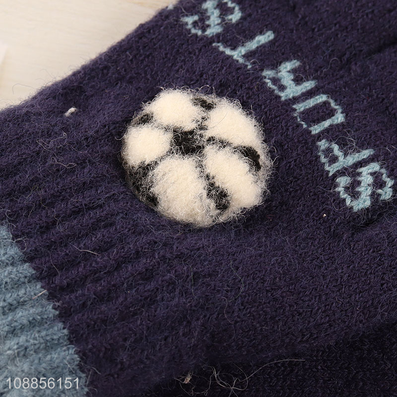 Online wholesale kids winter gloves strechy knitted gloves