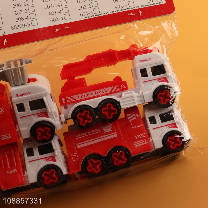 New product diy fire fighting truck free assembly take apart toys