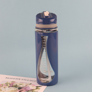 Good Quality 600ML Leakproof Plastic Water Bottle with Flip Straw