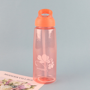 Bottom Price 700ML Spill-proof Plastic Water Bottle with Flip Straw