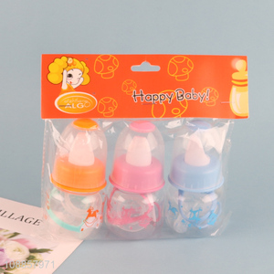 Factory Supply 3PCS Spill Proof Baby Water Bottle Sippy Cup with Wtraw