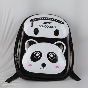 China supplier panda cartoon children students school bag backpack