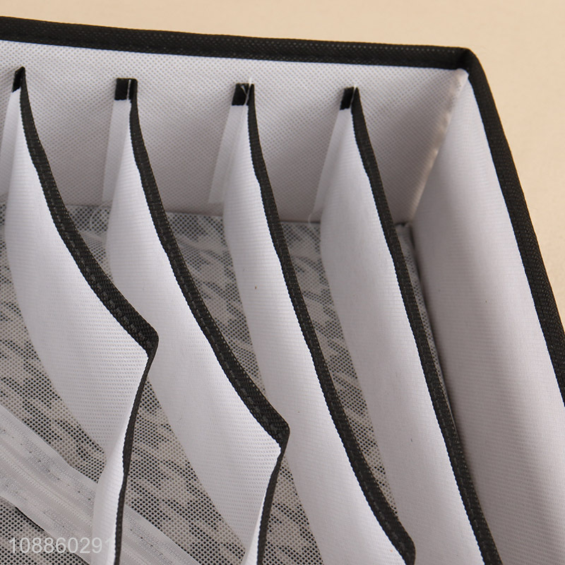 Hot selling foldable bra storage bin underwear drawer organizer divider