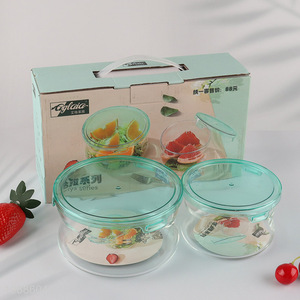 High quality 2pcs airtight glass food storage containers for refrigerator
