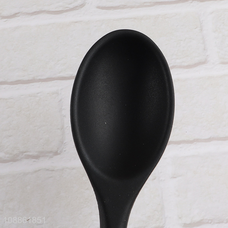 China wholesale black kitchen tableware spoon with long handle