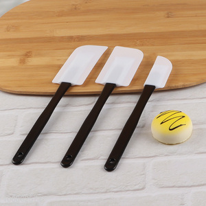 Factory price 3pcs plastic baking spatulas cake cream scrapers