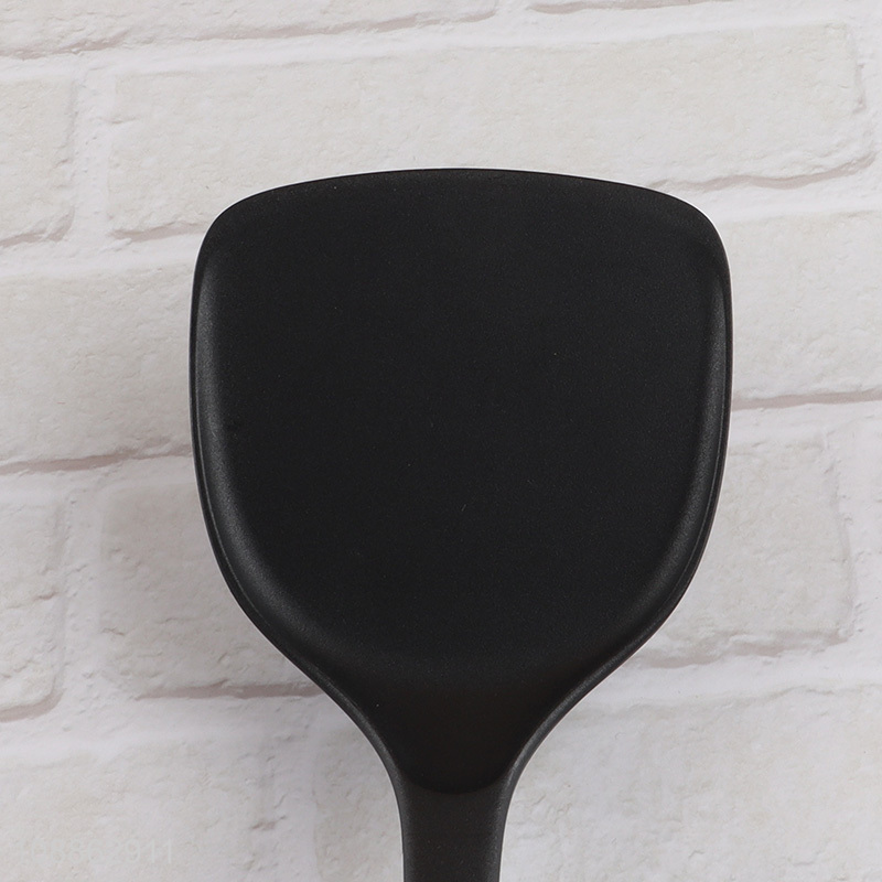 Wholesale heat resistant nylon Chinese wok spatula with wooden handle