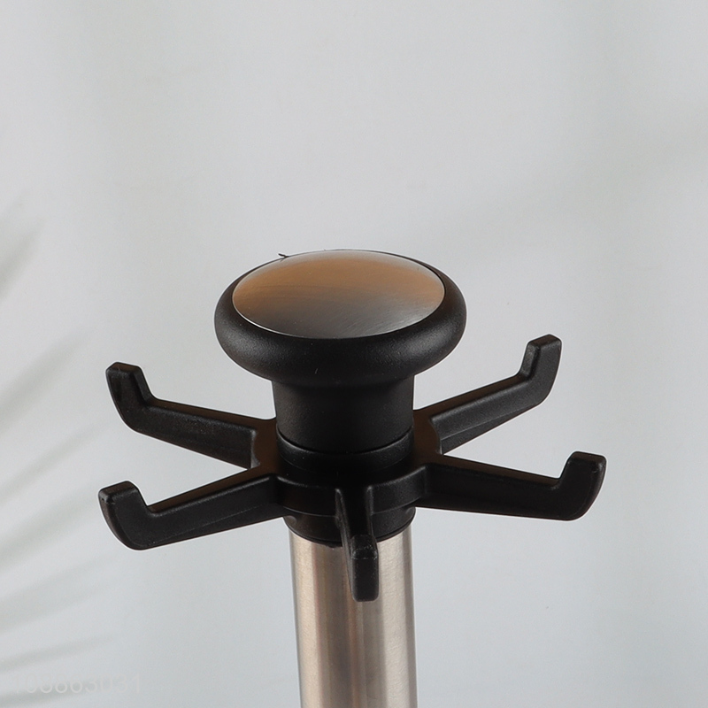 Wholesale 360 degree rotating kitchen utensil holder with 6 hooks