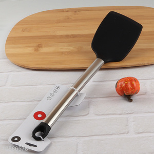 High quality nonstick silicone spatula turner with stainless steel handle