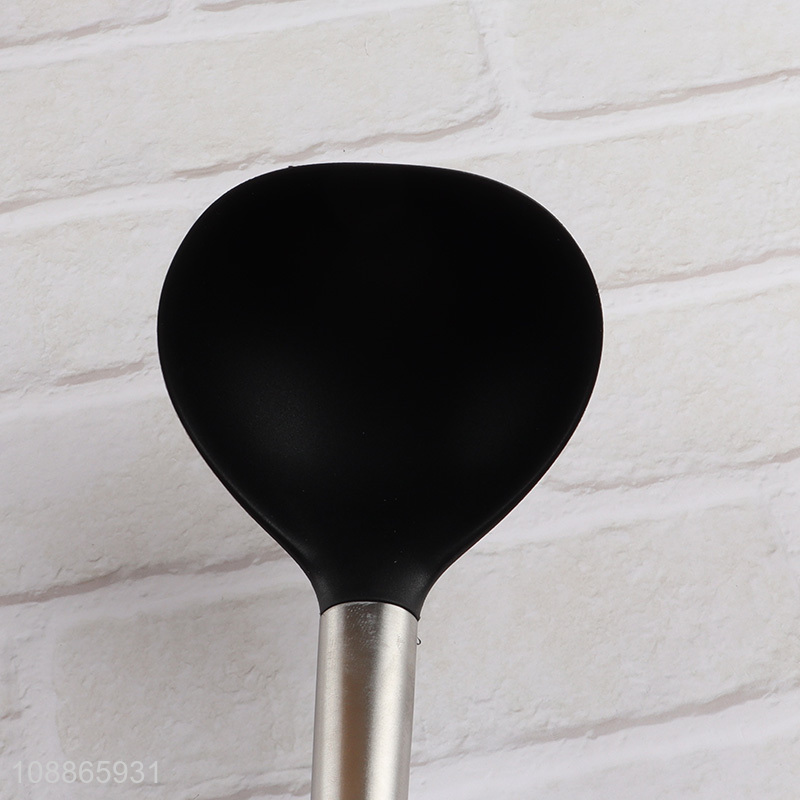 China imports heat resistant silicone cooking ladle with long handle