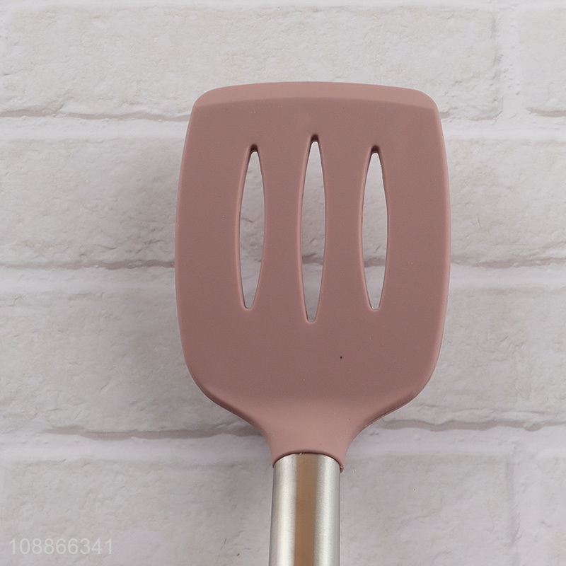 Good quality flexible non-stick heat resistant silicone slotted spatula