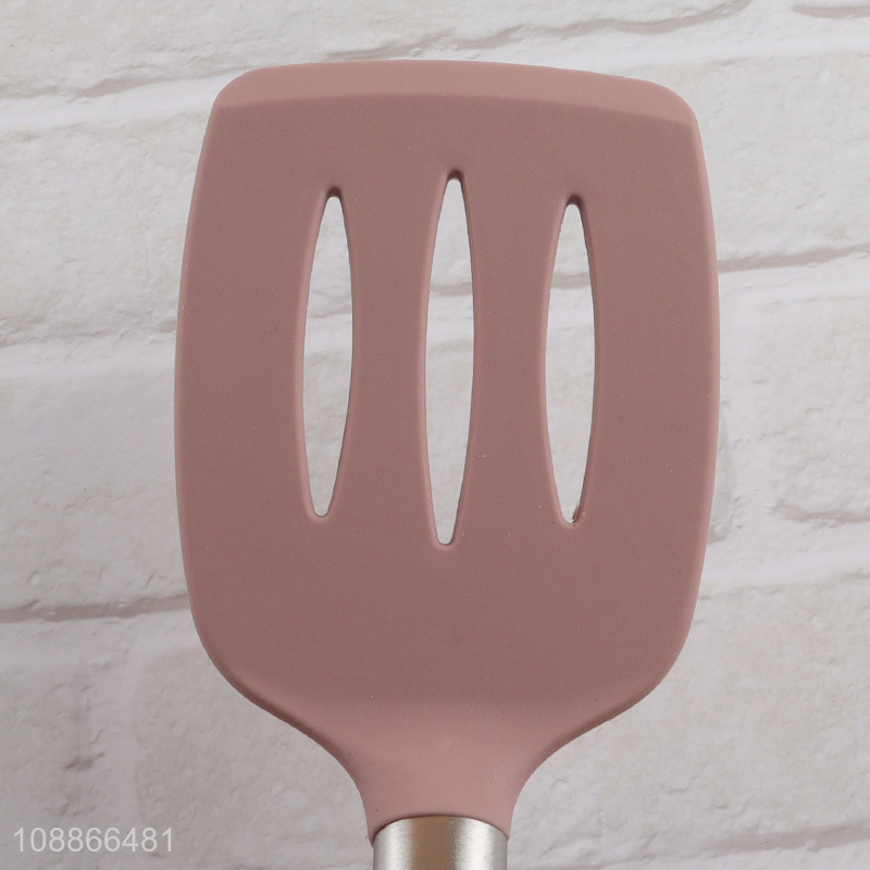 Good price flexible non-stick silicone slotted spatula turner for cooking