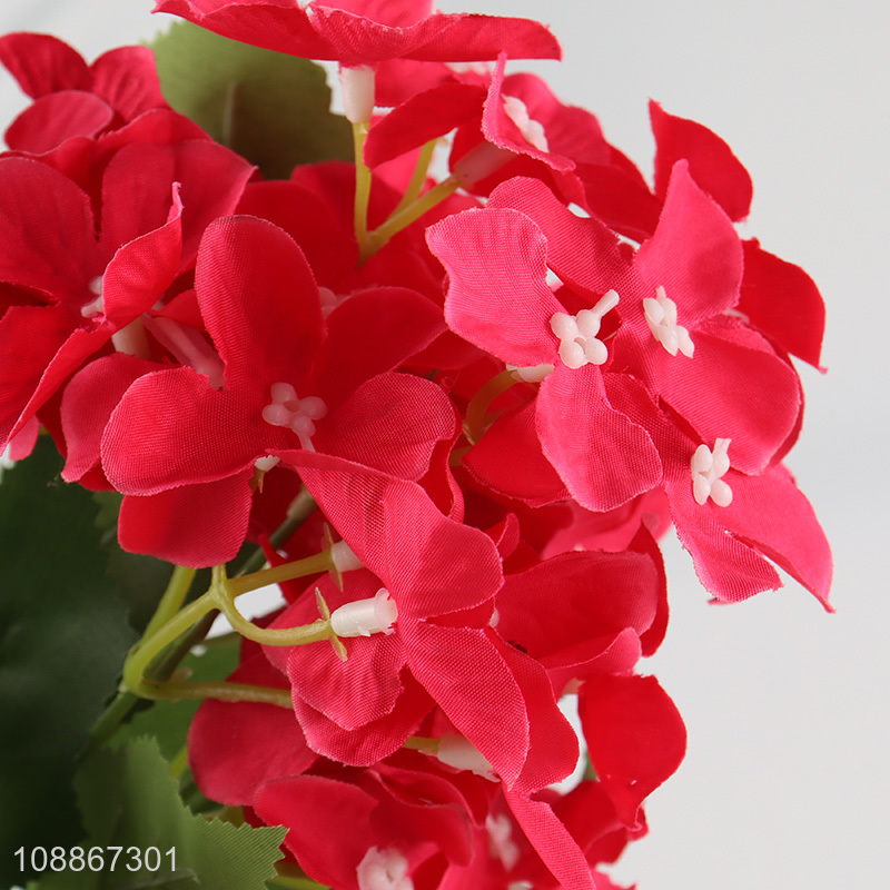 Good selling natural artificial hydrangea fake flower for decoration