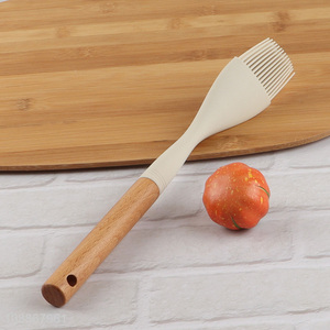 Wholesale silicone basting brush non-stick pastry brush with wooden handle