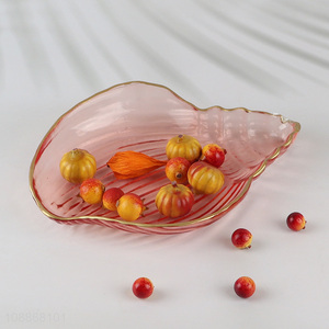 New product shell shape glass trinket tray jewelry dish tray