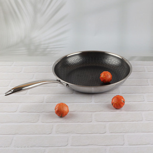High quality stainless steel non-stick frying pan anti-scratch skillet