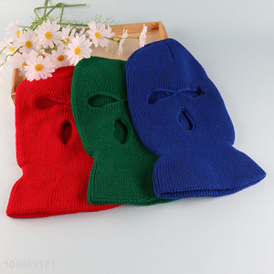 Good sale multicolor acrylic knitted face <em>mask</em> hat for winter