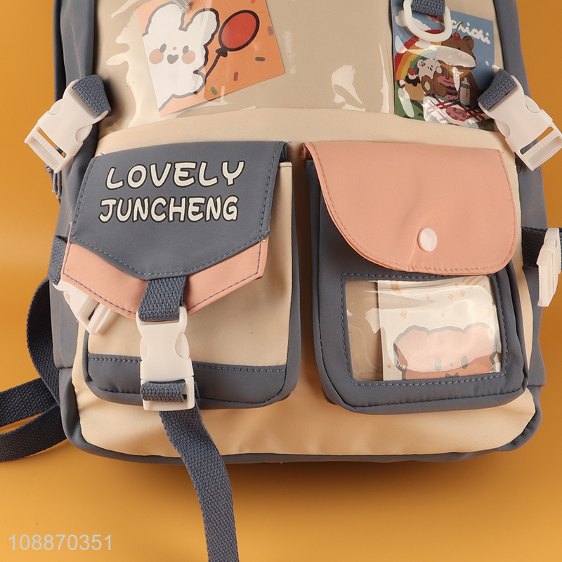 Good quality carry on cute backpack school bookbag with laptop sleeve